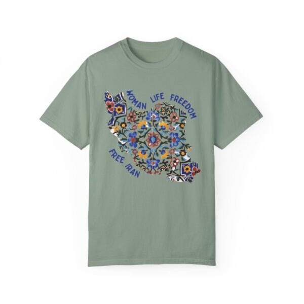 Woman Life Freedom Movement | Persian Tiles Blue Cute T-Shirt - Image 7