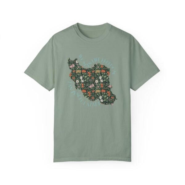 Zan Zendegi Azadi | Persian Gift Green Cute T-Shirt - Image 7