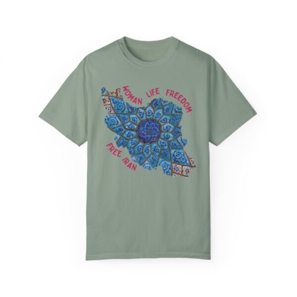 Woman Life Freedom Artwork | Persian Minakari Red Cute T-Shirt - Image 7