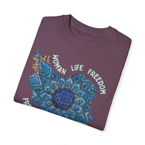 Woman Life Freedom Artwork | Persian Minakari Green Chic T-Shirt - Image 11