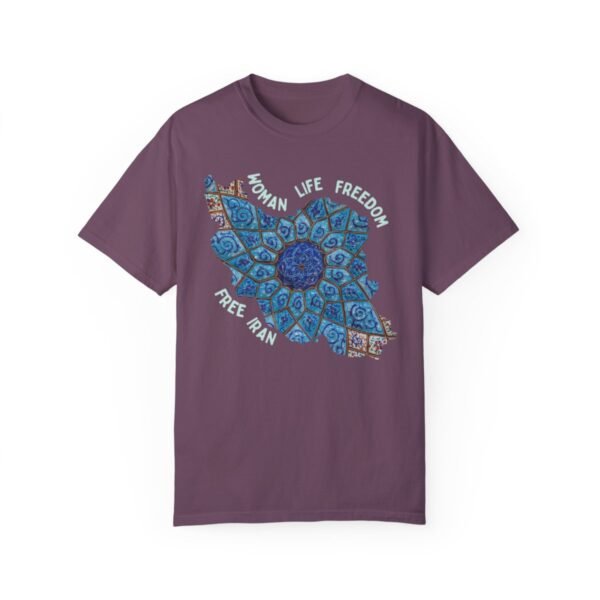 Woman Life Freedom Artwork | Persian Minakari Green Chic T-Shirt - Image 10