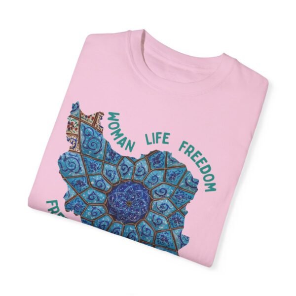 Woman Life Freedom Artwork | Persian Minakari Green Cute T-Shirt - Image 14