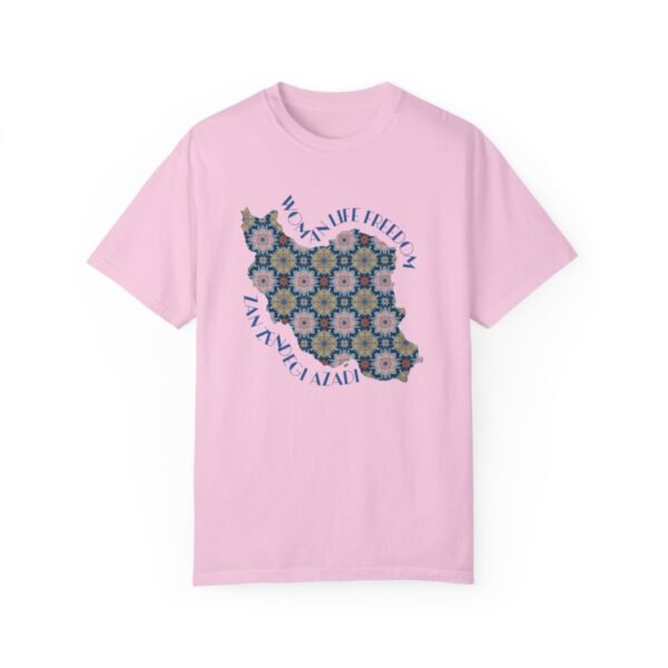 Woman Life Freedom Protest | Flowers Blue Cute T-Shirt - Image 13
