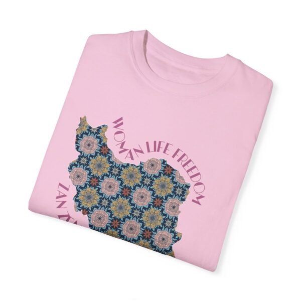 Woman Life Freedom Protest | Flowers Pink Cute T-Shirt - Image 2