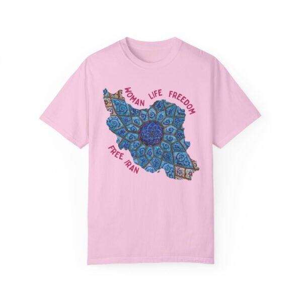 Woman Life Freedom Artwork | Persian Minakari Red Cute T-Shirt - Image 13