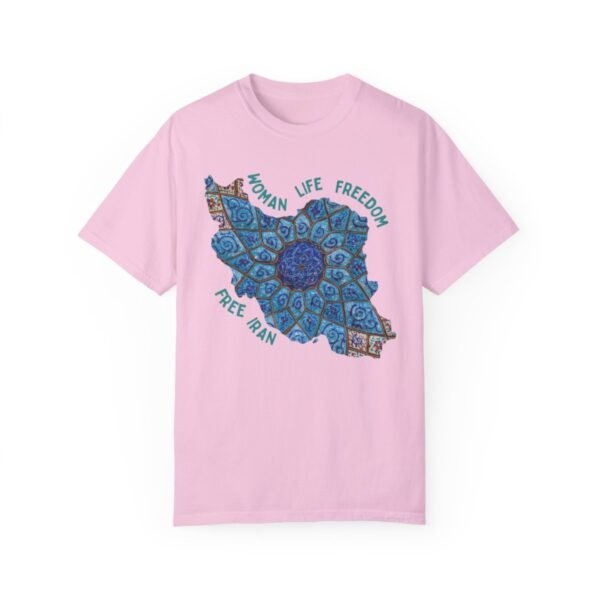 Woman Life Freedom Artwork | Persian Minakari Green Cute T-Shirt - Image 13