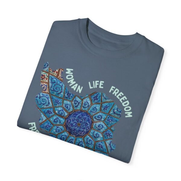 Woman Life Freedom Artwork | Persian Minakari Green Chic T-Shirt - Image 8