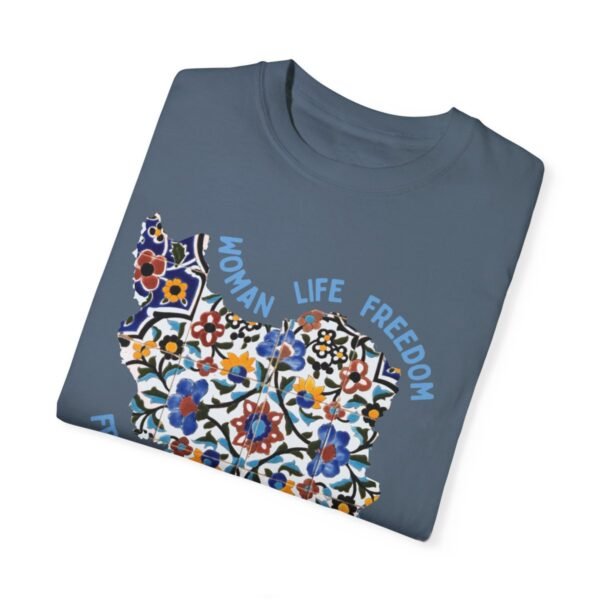 Woman Life Freedom Movement | Persian Tiles Blue Chic T-Shirt - Image 8