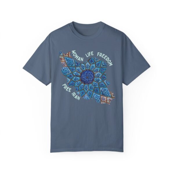 Woman Life Freedom Artwork | Persian Minakari Green Chic T-Shirt - Image 7