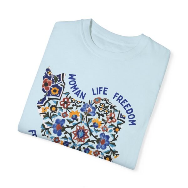 Woman Life Freedom Movement | Persian Tiles Blue Cute T-Shirt - Image 2