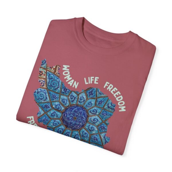 Woman Life Freedom Artwork | Persian Minakari Green Chic T-Shirt - Image 14