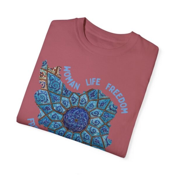 Woman Life Freedom Artwork | Persian Minakari Blue Chic T-Shirt - Image 14