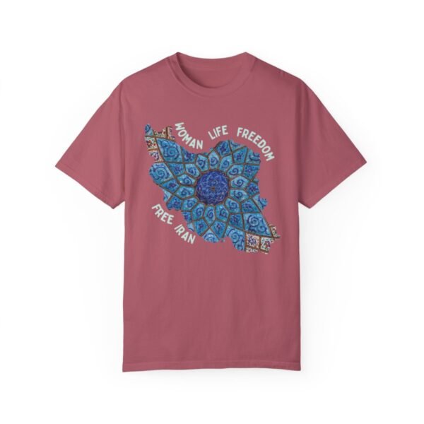 Woman Life Freedom Artwork | Persian Minakari Green Chic T-Shirt - Image 13