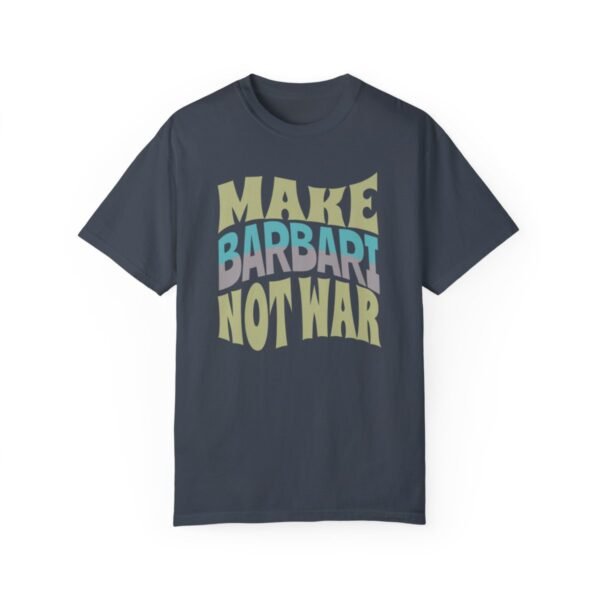 Make Barbari Not War | Persian Bread Cozy Unisex T-Shirt - Image 13