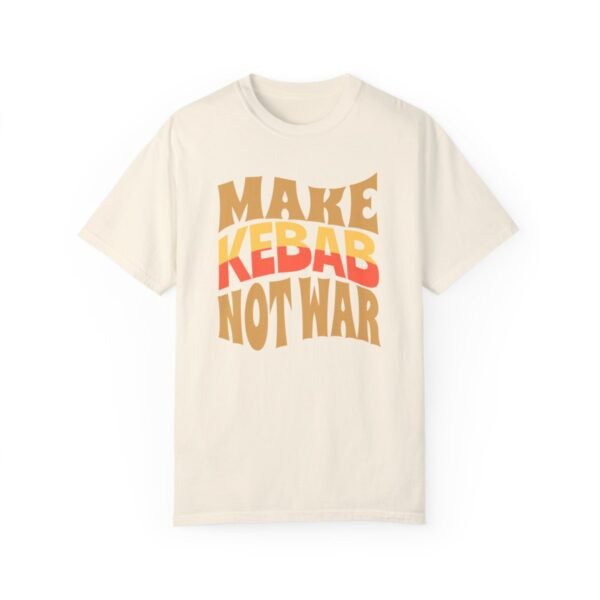 Make Kebab Not War | Funny Persian Gift Cozy Unisex T-Shirt - Image 4