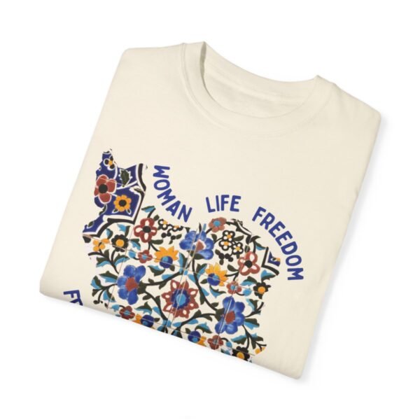 Woman Life Freedom Movement | Persian Tiles Blue Cute T-Shirt - Image 5