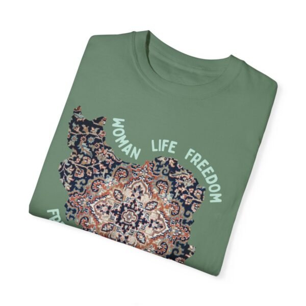 Woman Life Freedom | Persian Rug Green Retro T-Shirt - Image 11