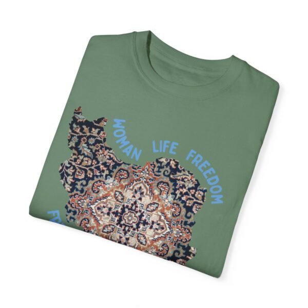 Woman Life Freedom | Persian Rug Blue Retro T-Shirt - Image 8