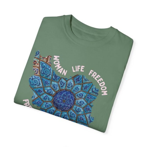 Woman Life Freedom Artwork | Persian Minakari Red Retro T-Shirt - Image 8