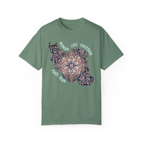 Woman Life Freedom | Persian Rug Green Retro T-Shirt - Image 10