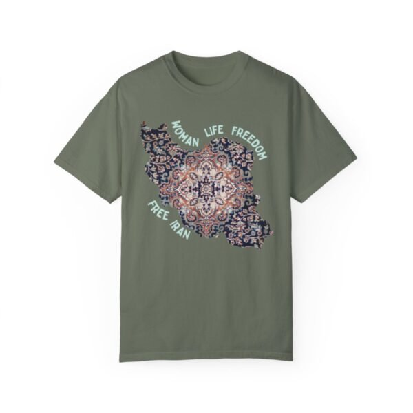 Woman Life Freedom | Persian Rug Green Chic T-Shirt - Image 7