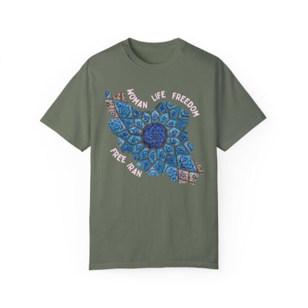 Woman Life Freedom Artwork | Persian Minakari Red Chic T-Shirt - Image 7