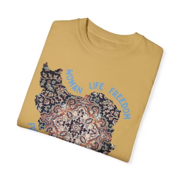 Woman Life Freedom | Persian Rug Blue Retro T-Shirt - Image 2
