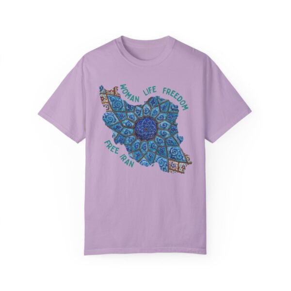 Woman Life Freedom Artwork | Persian Minakari Green Cute T-Shirt - Image 10
