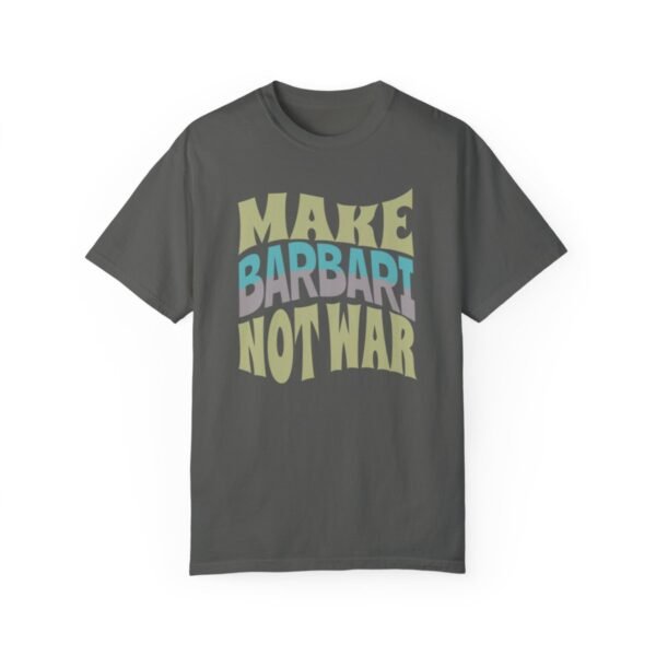 Make Barbari Not War | Persian Bread Cozy Unisex T-Shirt - Image 7