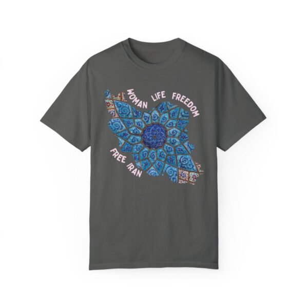 Woman Life Freedom Artwork | Persian Minakari Red Chic T-Shirt - Image 4