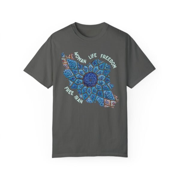 Woman Life Freedom Artwork | Persian Minakari Green Chic T-Shirt - Image 4