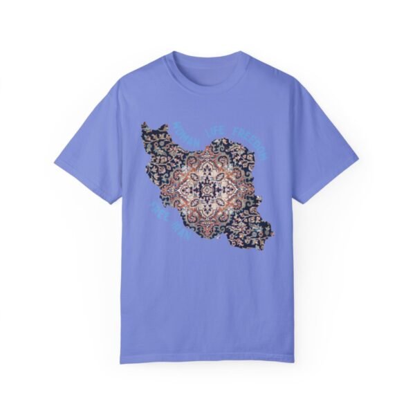 Woman Life Freedom | Persian Rug Blue Retro T-Shirt - Image 10