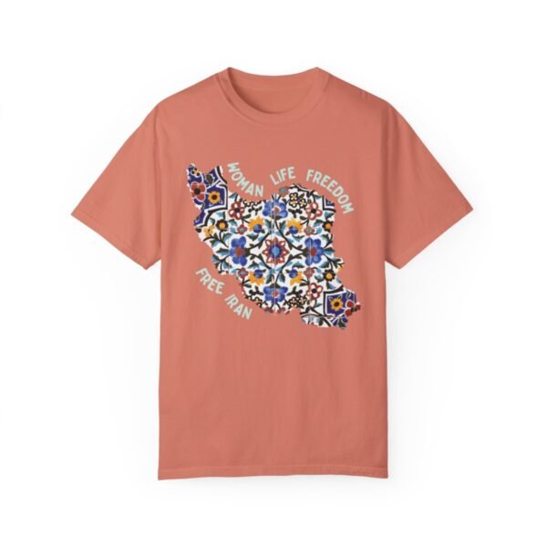 Woman Life Freedom Movement | Persian Tiles Green Retro T-Shirt - Image 4