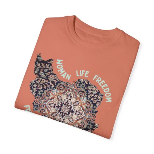 Woman Life Freedom | Persian Rug Green Retro T-Shirt - Image 5