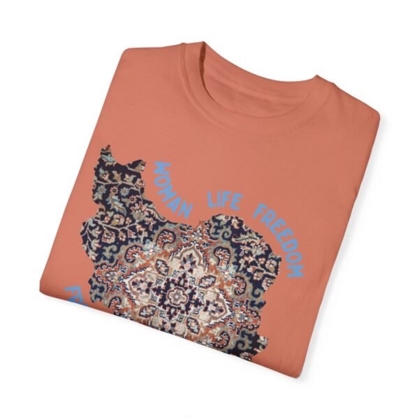 Woman Life Freedom | Persian Rug Blue Retro T-Shirt - Image 5