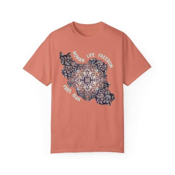 Woman Life Freedom | Persian Rug Green Retro T-Shirt - Image 4