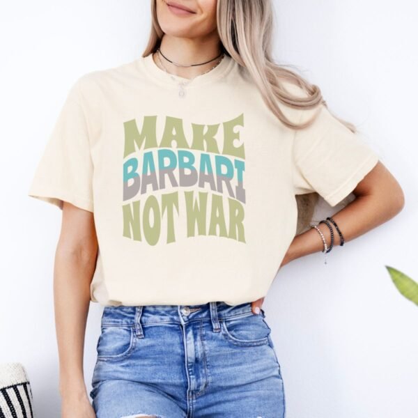 Make Barbari Not War | Persian Bread Cozy Unisex T-Shirt - Image 6