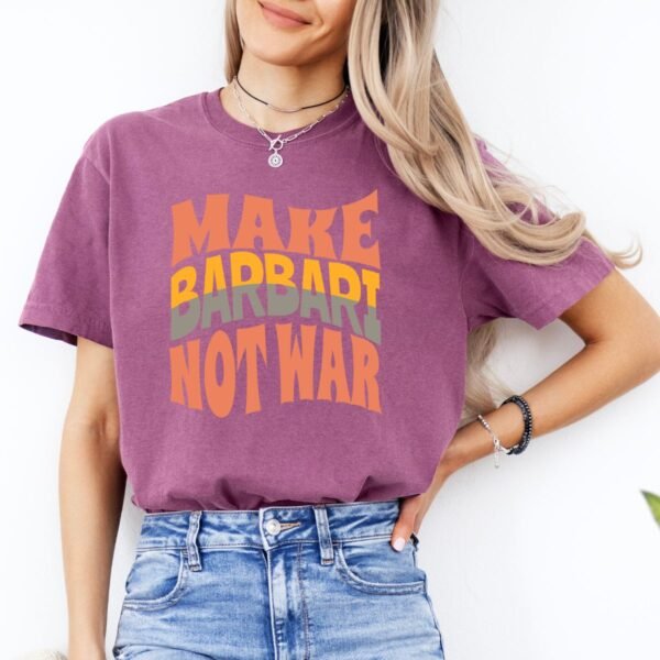 Make Barbari Not War | Persian Flatbread Cozy Unisex T-Shirt - Image 15