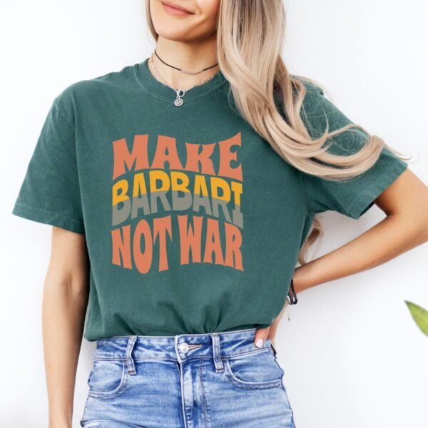 Make Barbari Not War | Persian Flatbread Cozy Unisex T-Shirt - Image 12