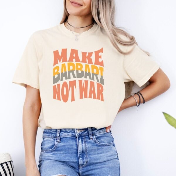 Make Barbari Not War | Persian Flatbread Cozy Unisex T-Shirt - Image 6