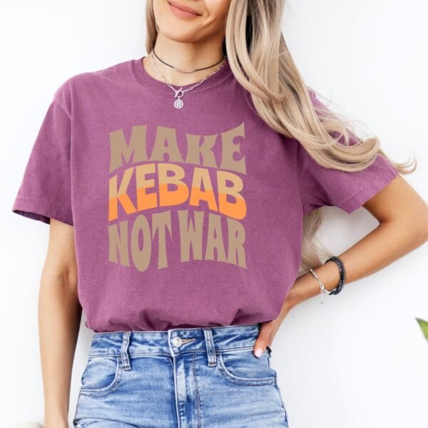 Make Kebab Not War | Kabab Koobideh Cozy Unisex T-Shirt - Image 15