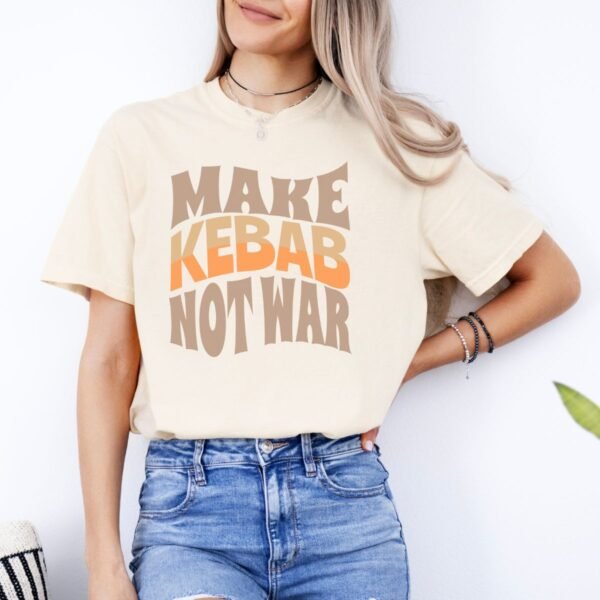 Make Kebab Not War | Kabab Koobideh Cozy Unisex T-Shirt - Image 6