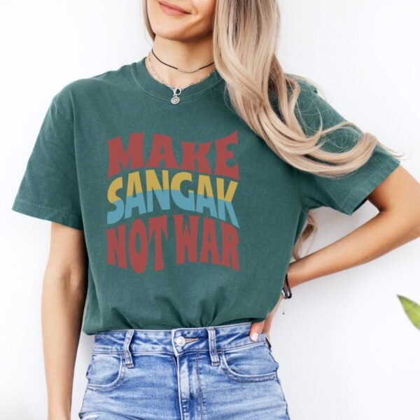 Make Sangak Not War | Persian Flatbread Cozy Unisex T-Shirt - Image 12