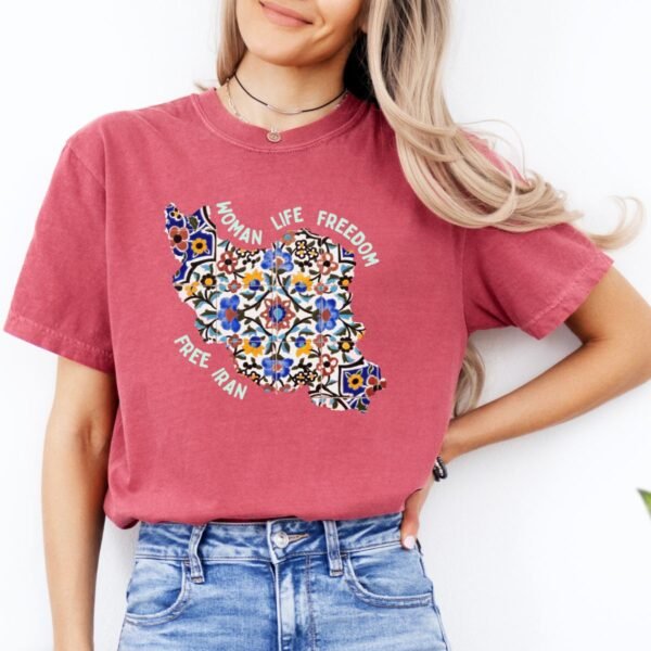 Woman Life Freedom Movement | Persian Tiles Green Chic T-Shirt