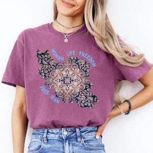 Woman Life Freedom | Persian Rug Blue Chic T-Shirt