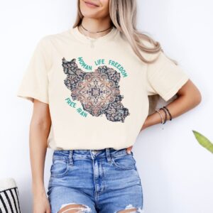 Woman Life Freedom | Persian Rug Green Cute T-Shirt