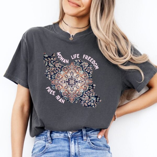 Woman Life Freedom | Persian Rug Red Chic T-Shirt - Image 6