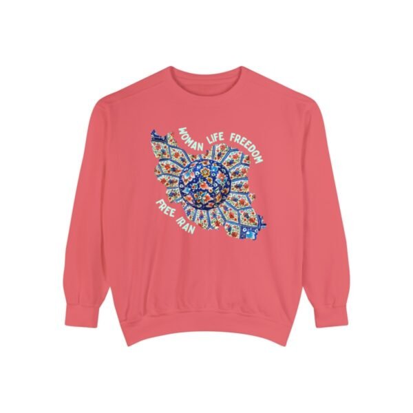 Woman Life Freedom | Persian Art Green Retro Unisex Sweatshirt - Image 13