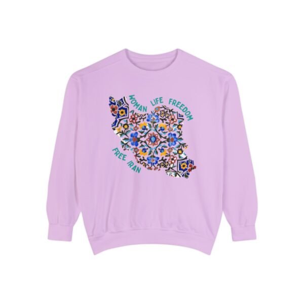 Woman Life Freedom Movement | Persian Tiles Green Cute Unisex Sweatshirt - Image 9