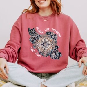 Woman Life Freedom | Persian Rug Red Chic Unisex Sweatshirt